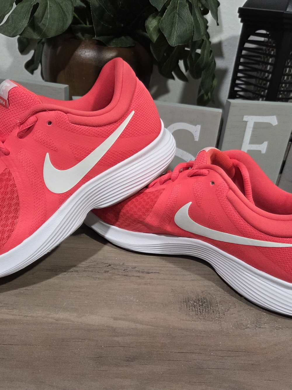 Nike Women’s Athletic Sneakers - Coral & White